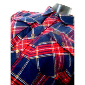 YeeYee Workwear Flannel L Sleeve winterweight Blue/Red Shirt Men's Size XL NWT